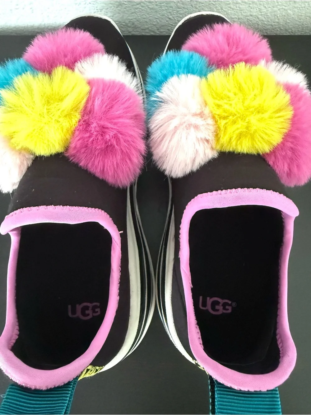 UGG Dots Colorful Pom-Pom Runner Trainers Sneakers - Picture 5 of 12
